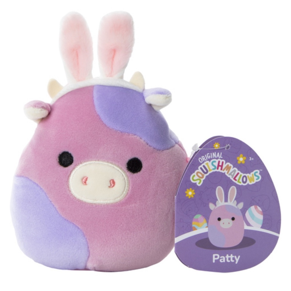 NWT 4.5” Patty the Cow with Bunny Ears Easter Squishmallow